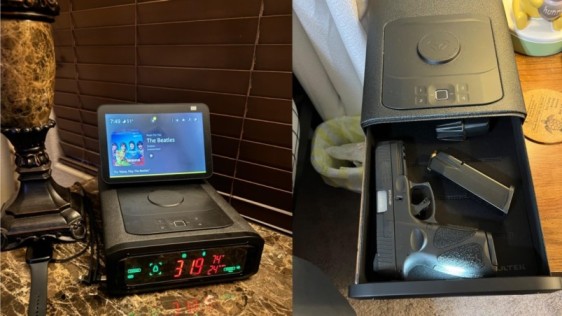 Nightstand Gun Safe With Phone Charger